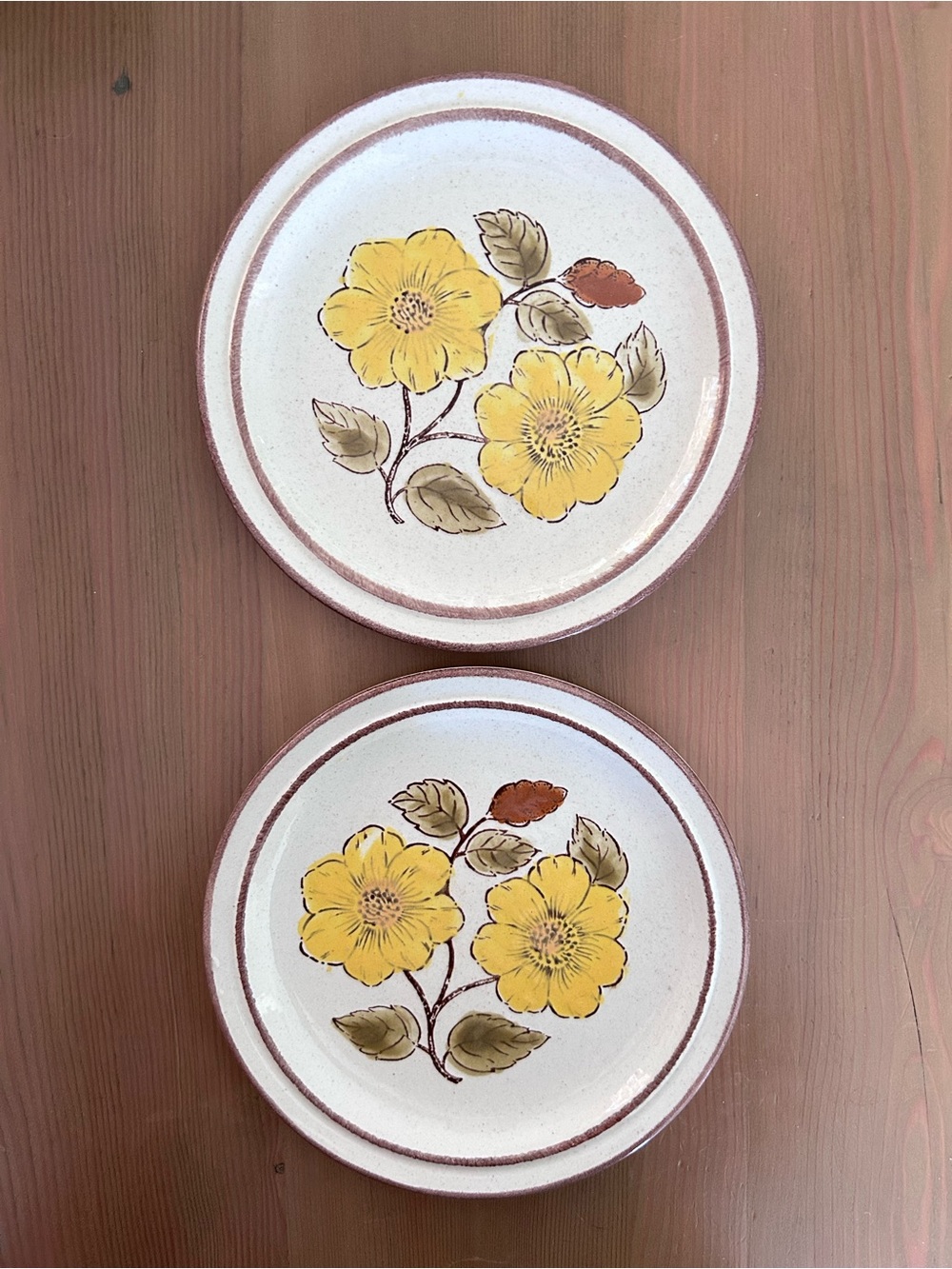 Vintage Forma-stone side/salad plates by Teresita Jose